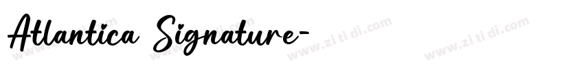 Atlantica Signature字体转换